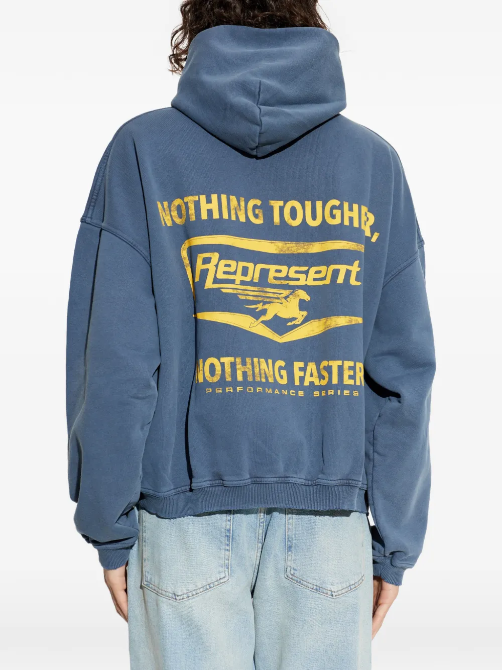 Represent Hoodie met grafische print Blauw