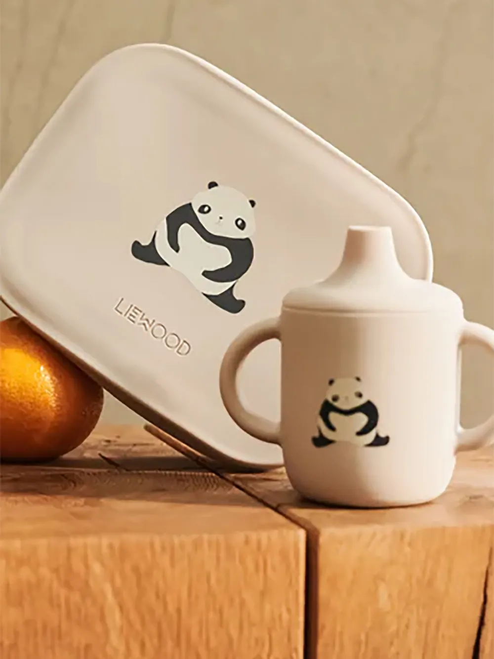  Liewood Arthur Panda Print Bottle - Neutrals 