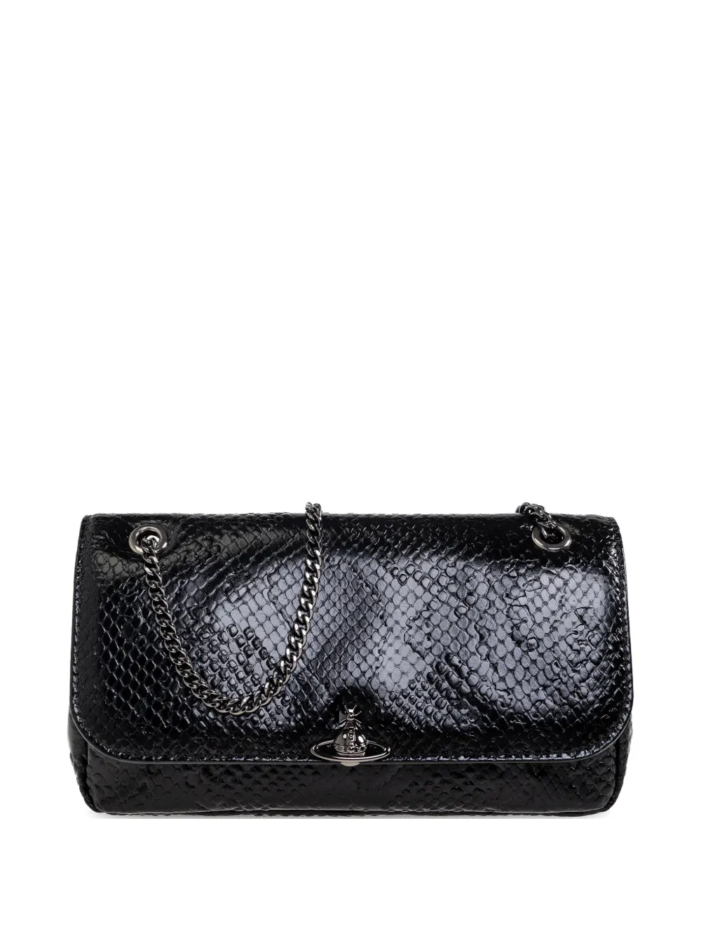 Vivienne Westwood croco-effect cross body bag - Nero