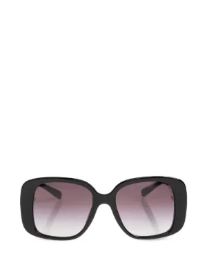 Swarovski Eyewear ビジュートリム ラウンドサングラス | ブラック