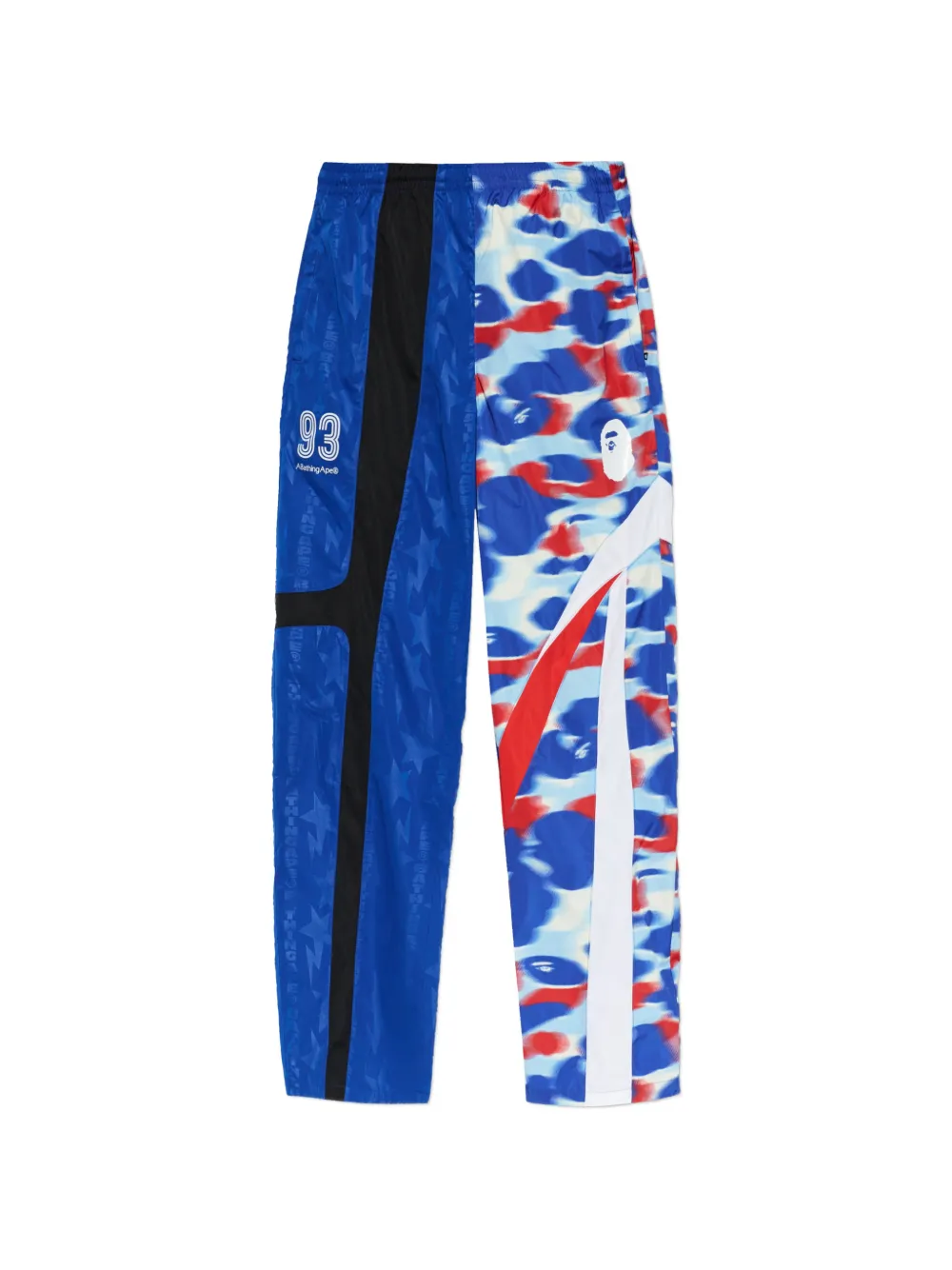 A BATHING APE® star print panel trousers - Blu