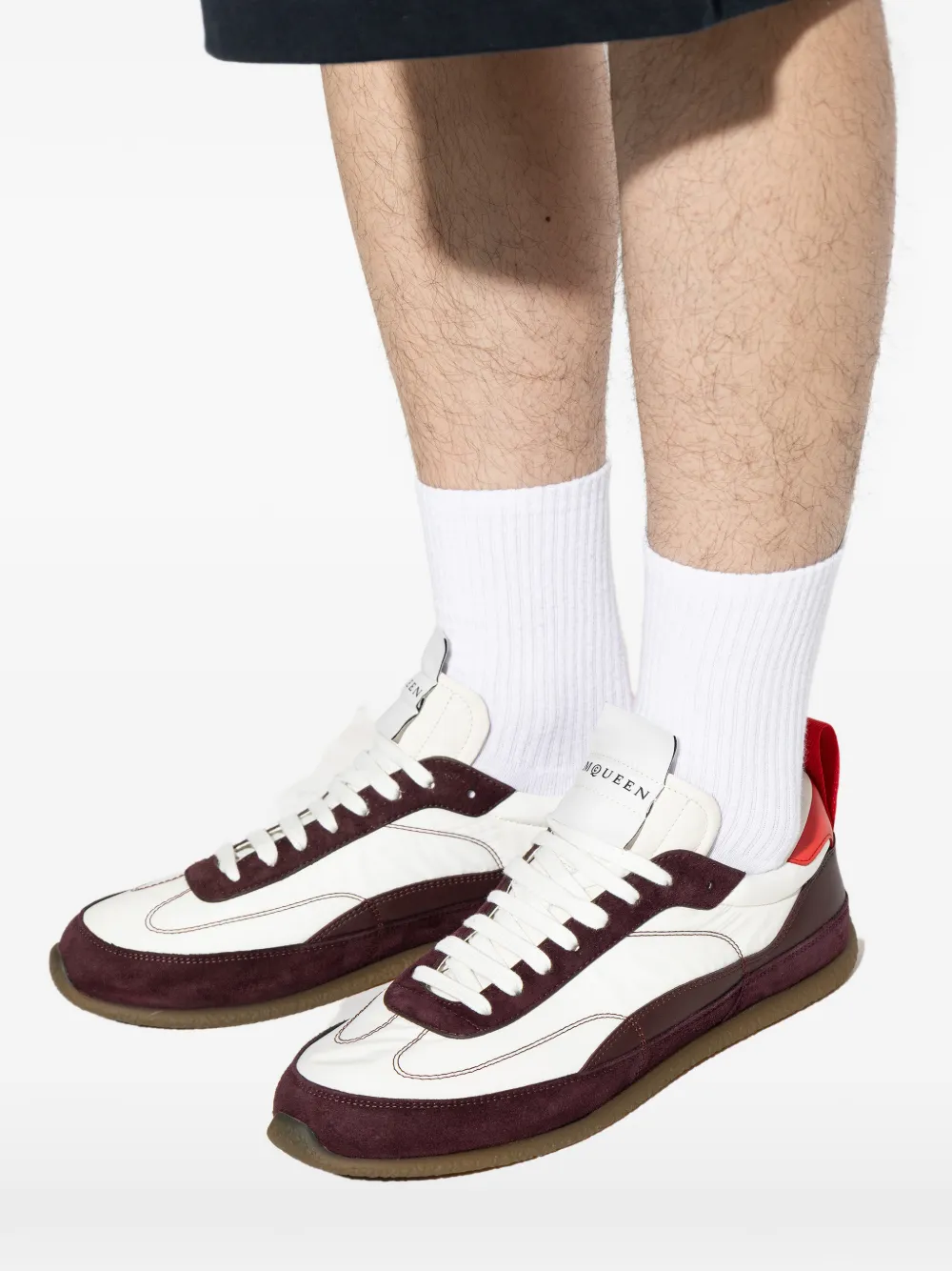 Alexander McQueen EC1 panelled lace-up sneakers Beige