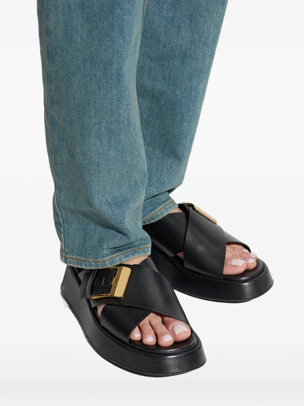 Tod's Muiltjes met gekruiste bandjes Zwart