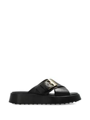 Prada Leather Slippers | Black | FARFETCH