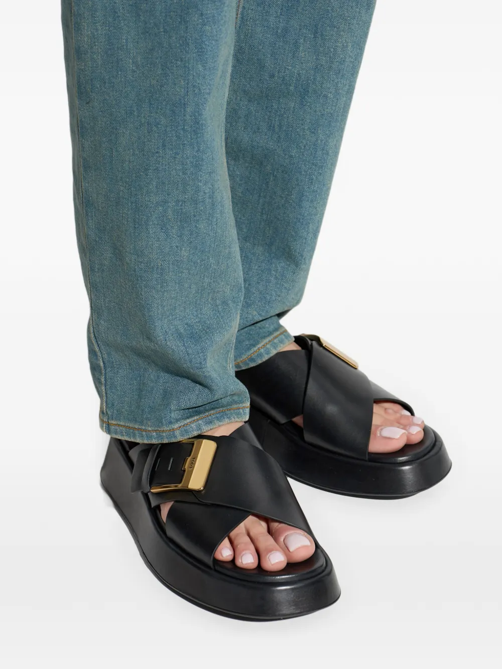 Tod's Criss-cross Mules in Black, view 5