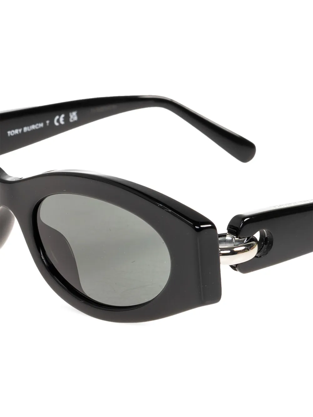  Tory Burch Oval-frame Sunglasses - Black 