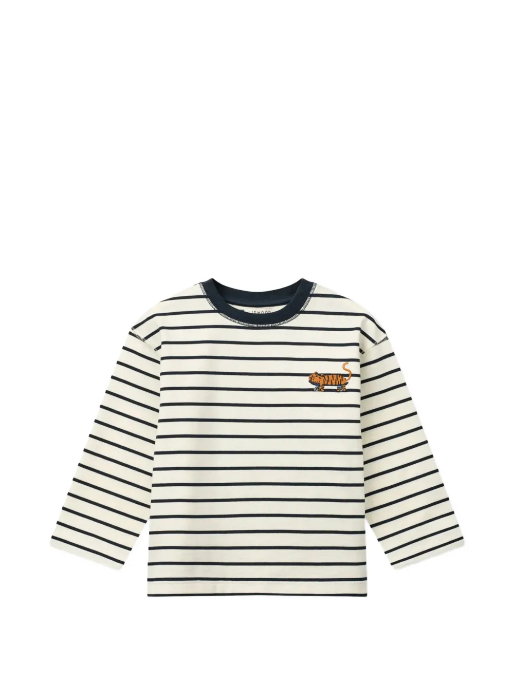 Liewood striped tiger appliqué t-shirt - Toni neutri