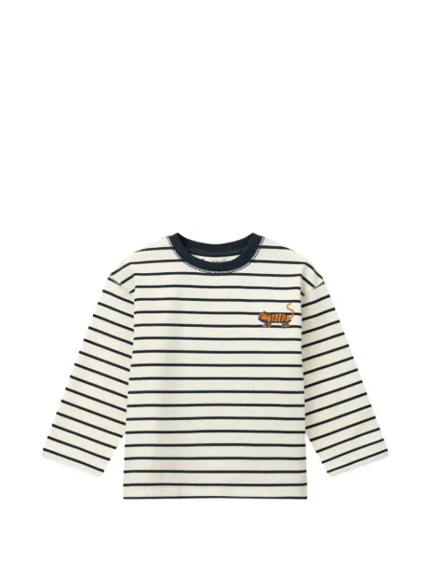 Liewood striped tiger appliqué t-shirt