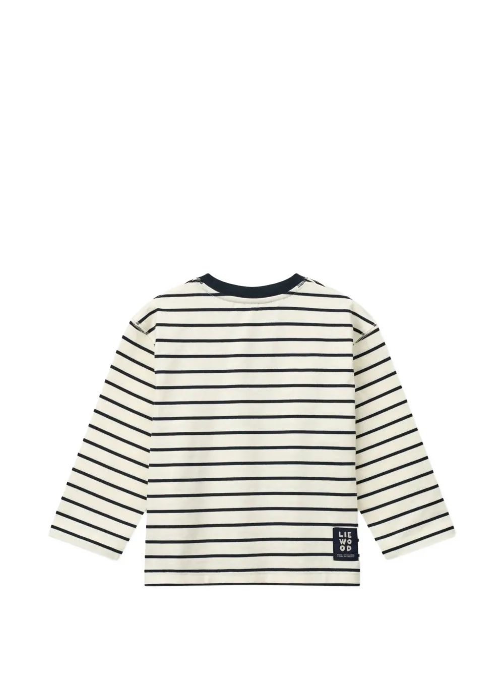  Liewood Striped Tiger Appliqué T-shirt - Neutrals 