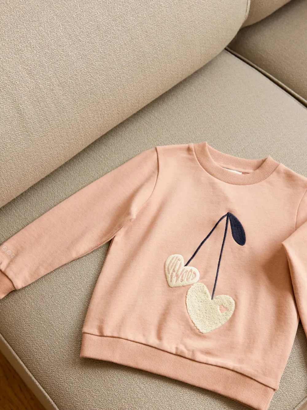Liewood Sweater met hart applicatie Roze