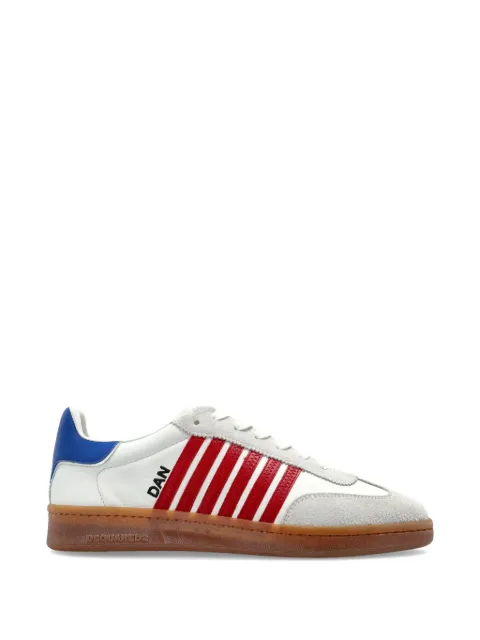 DSQUARED2 Boxer striped leather sneakers