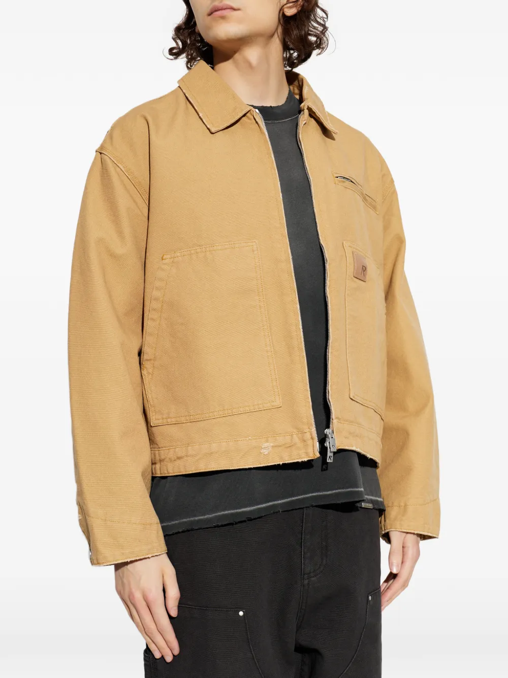  Represent Pocket Zip Cotton Jacket - Neutrals 