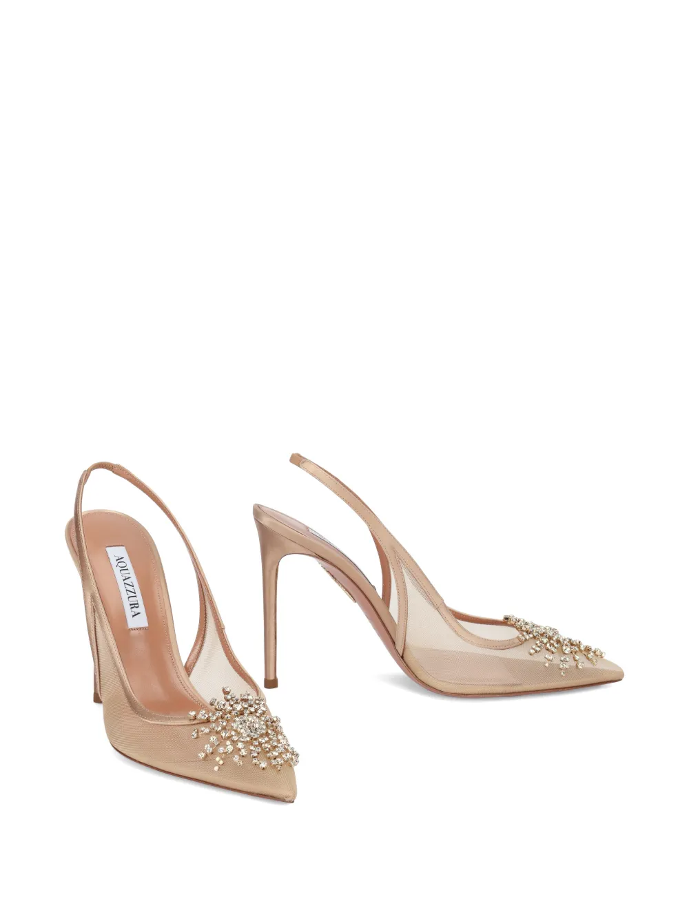Aquazzura 105 mm pumps verfraaid met kristallen Wit