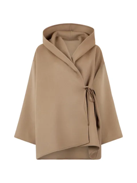Yves Salomon hooded wrap coat