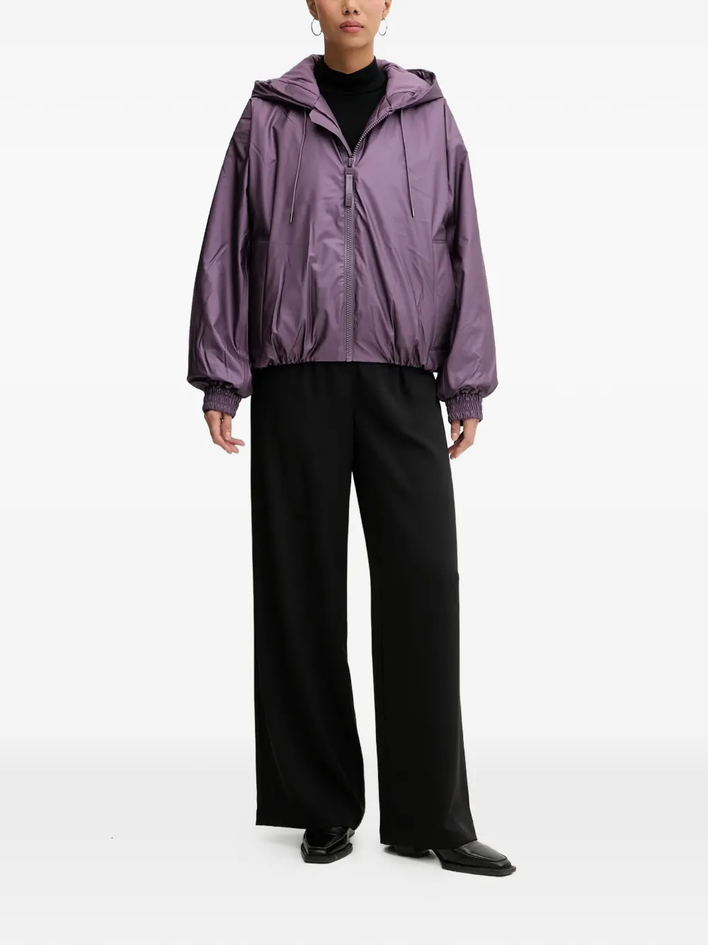  Rains Hooded Zip-fastening Jacket - Purple 