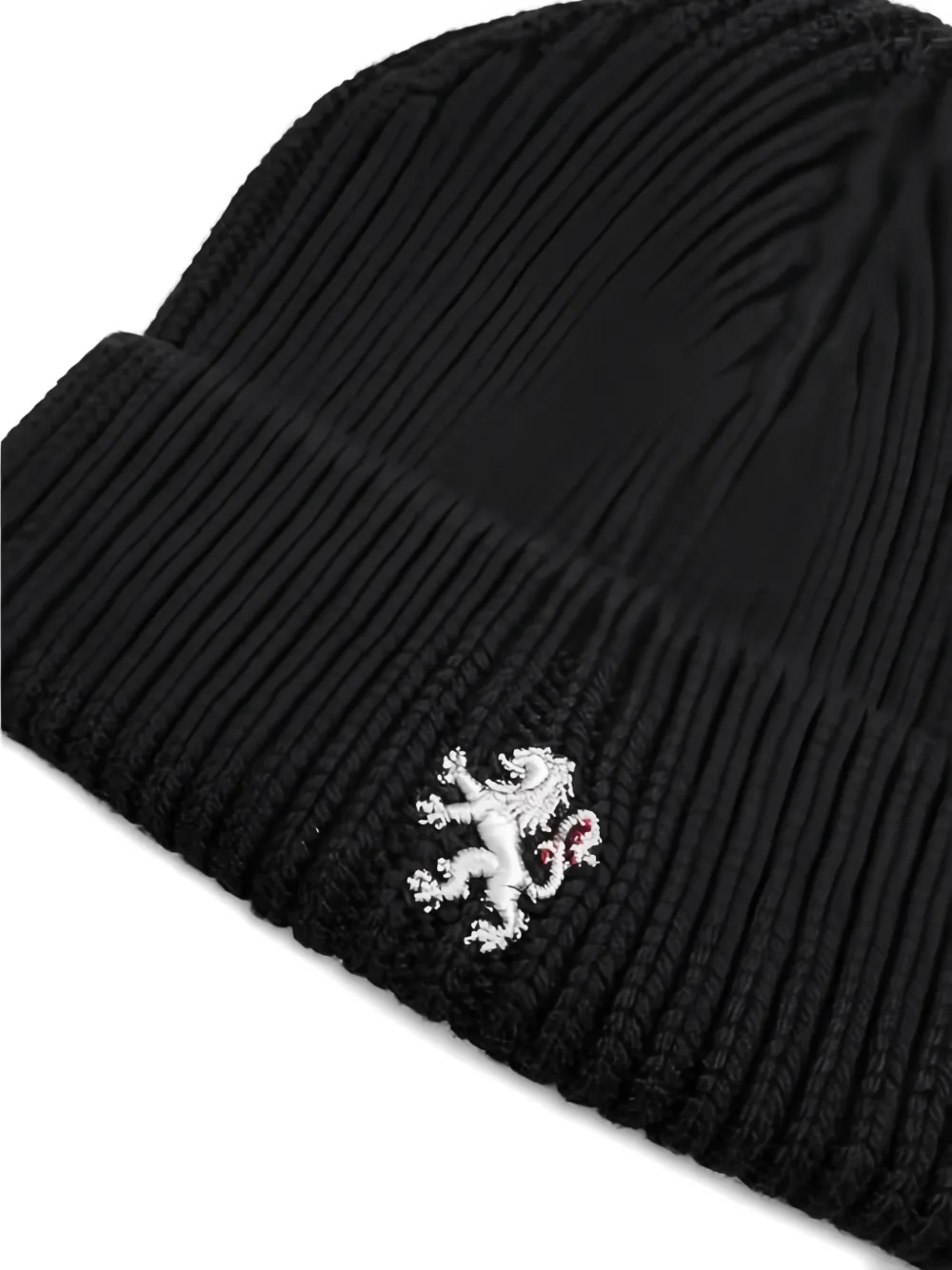 Ribbed Logo Beanie Hat