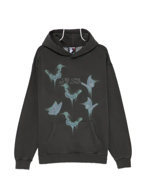 WARMAN butterfly-print hoodie
