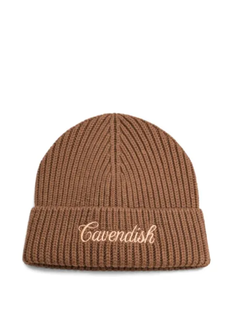 Cavendish ribbed beanie hat
