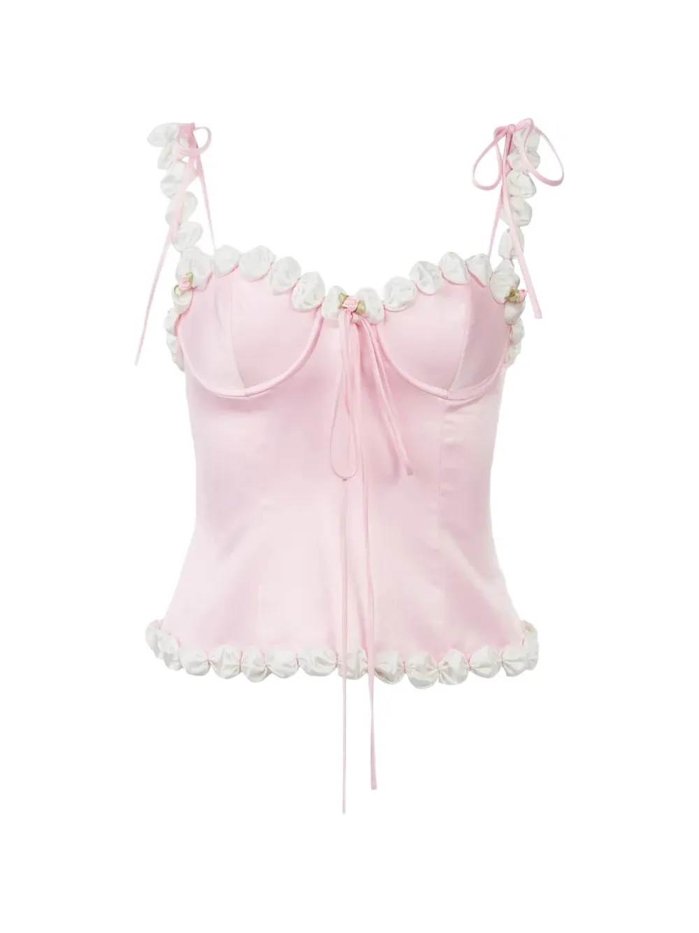 Stolen Stores Cake rosette-detail bustier - Rosa