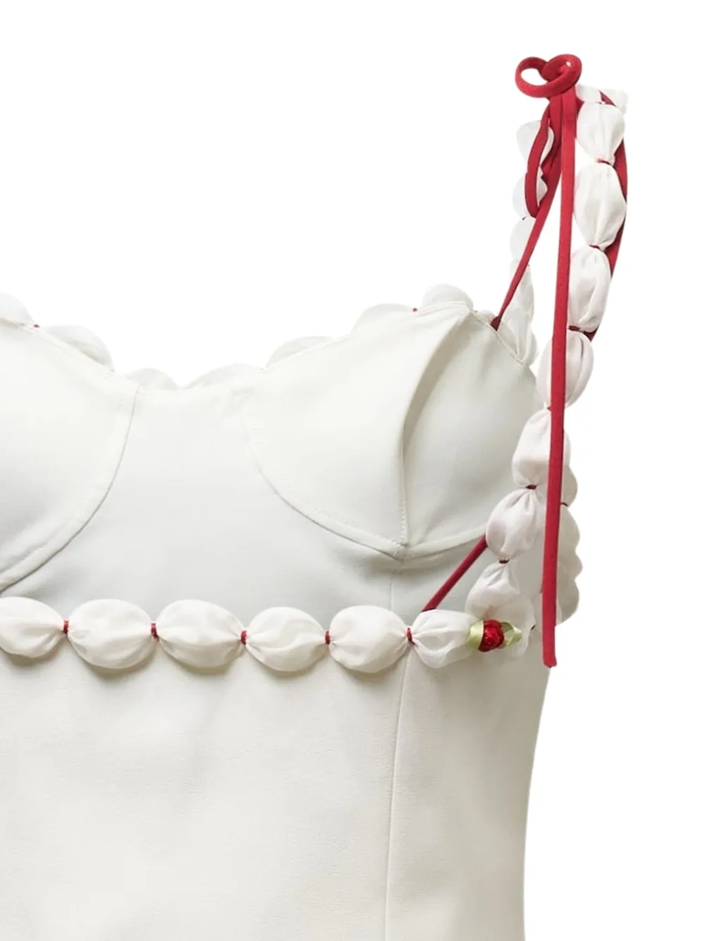  Stolen Stores Cake Ribbon-tie Bustier - White 