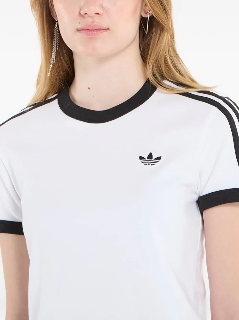 adidas T-shirt met drie strepen Wit