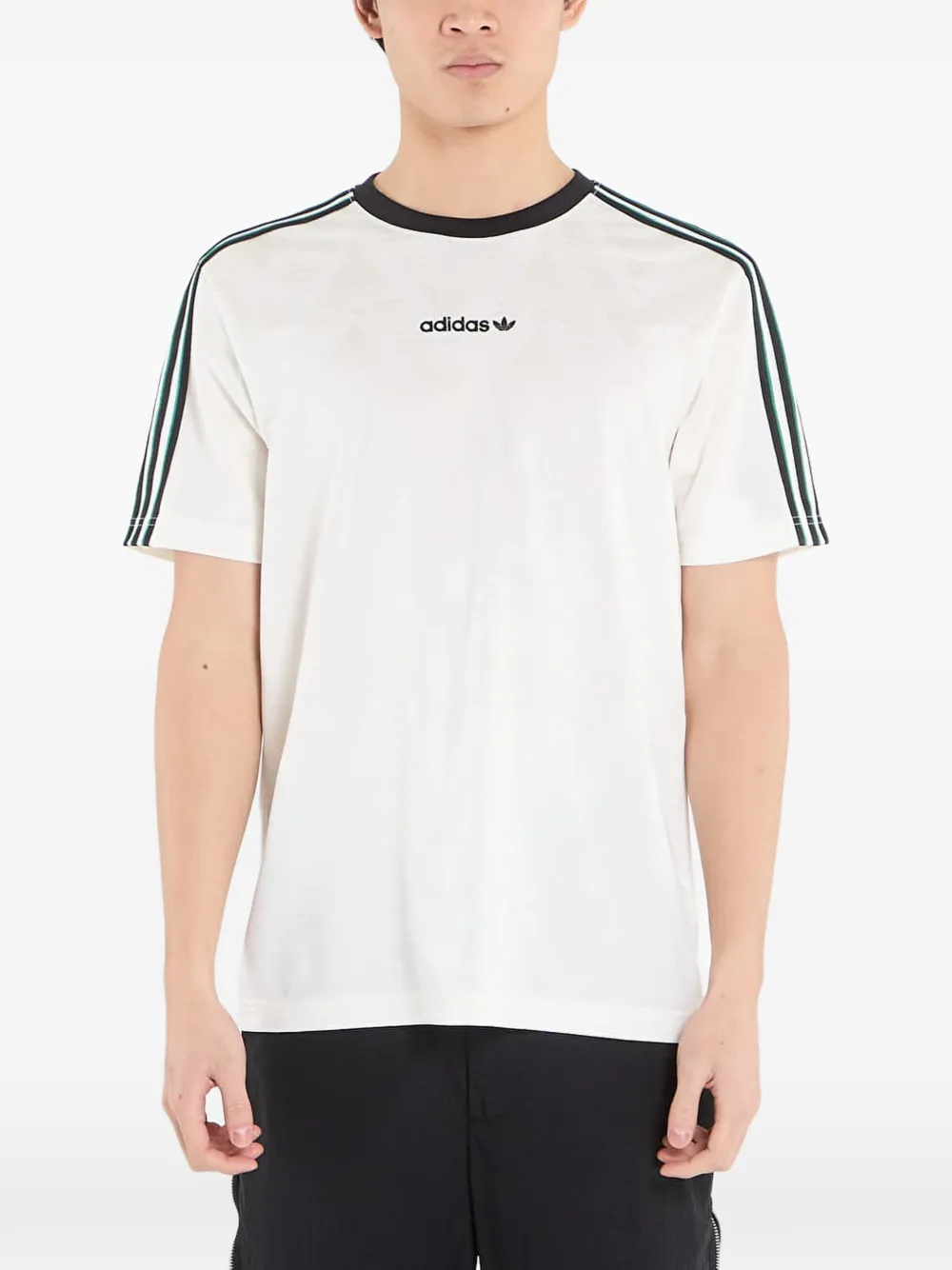 adidas stripe-detail jersey T-shirt - Bianco