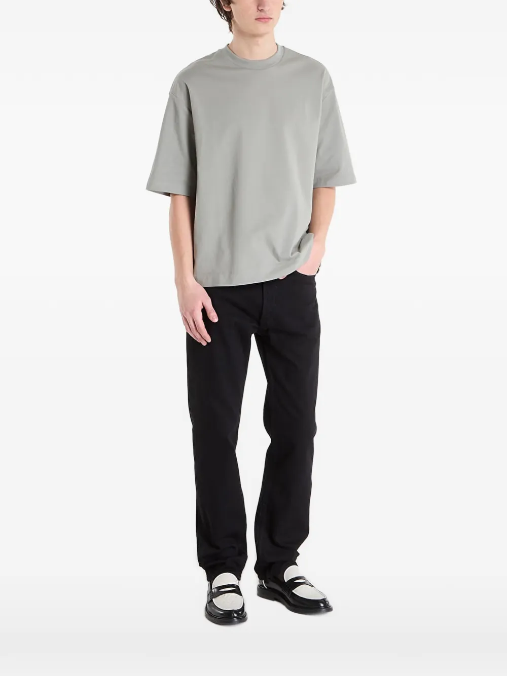 Calvin Klein pique T-shirt - Grigio