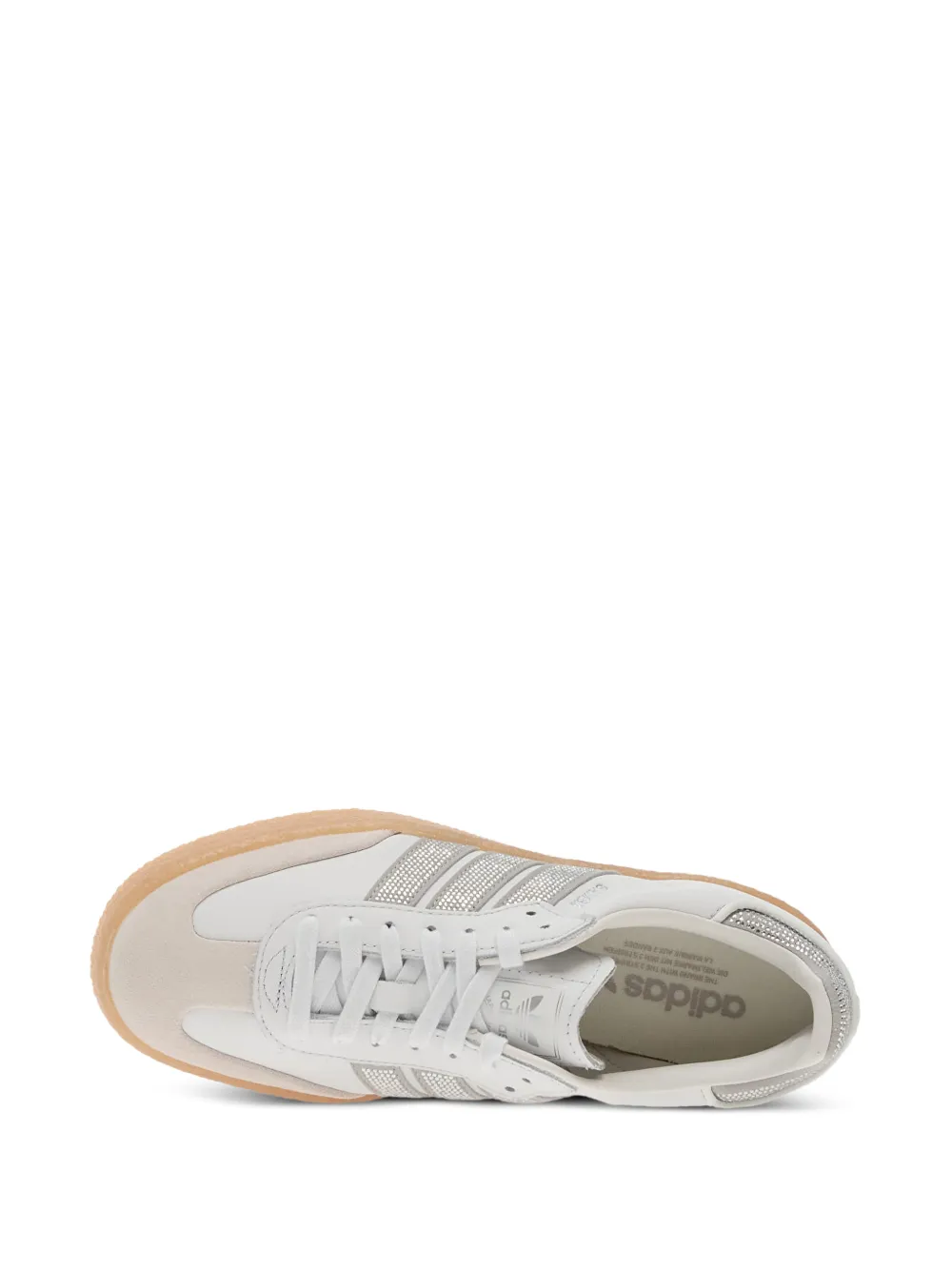 adidas Samba sneakers met drie strepen en plateauzool Wit
