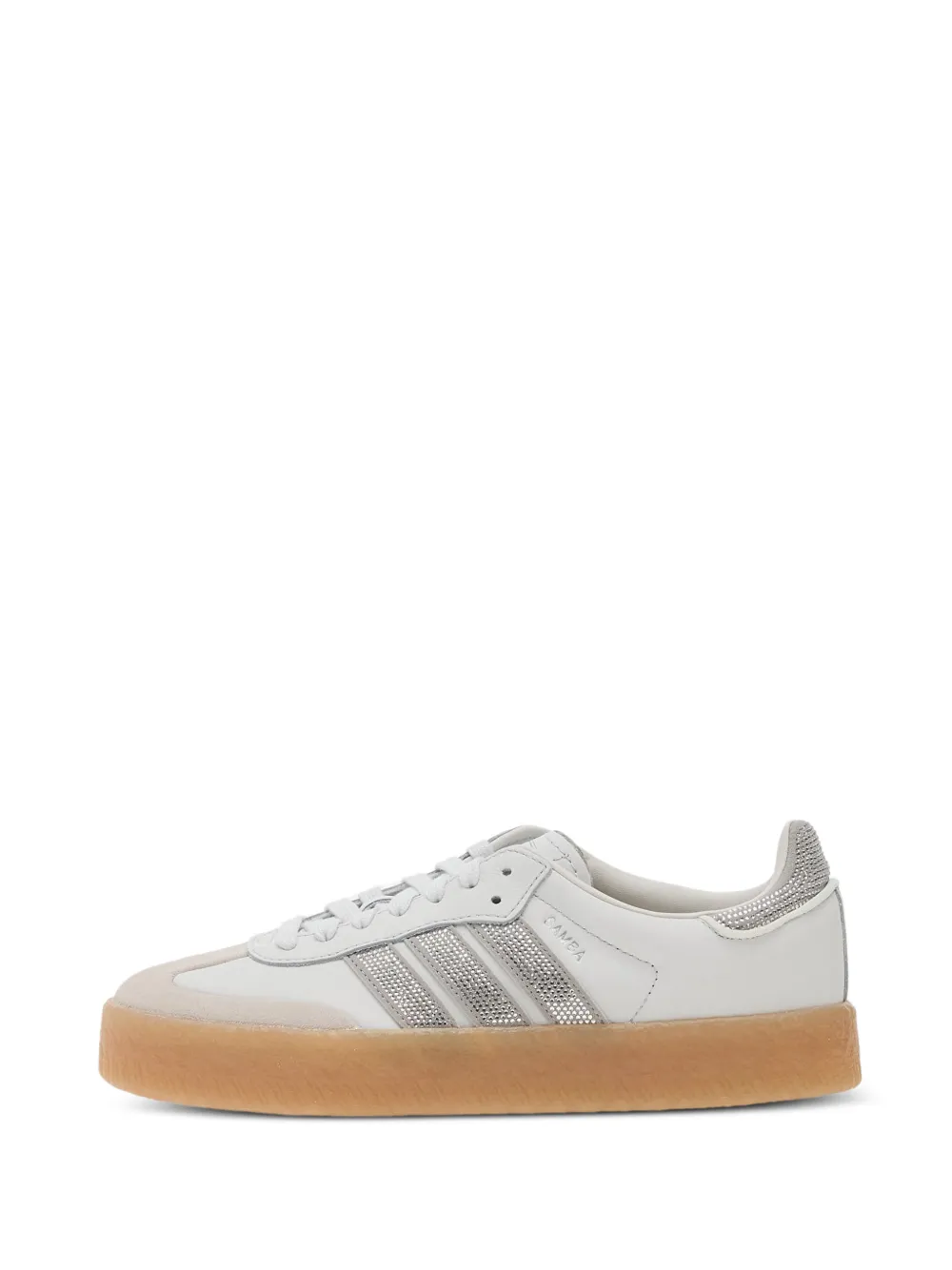  Adidas Samba Three-stripe Platform Sneakers - White 
