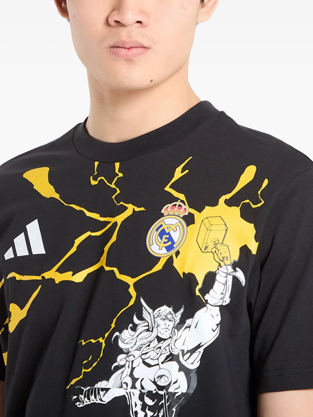 adidas T-shirt met logoprint Zwart
