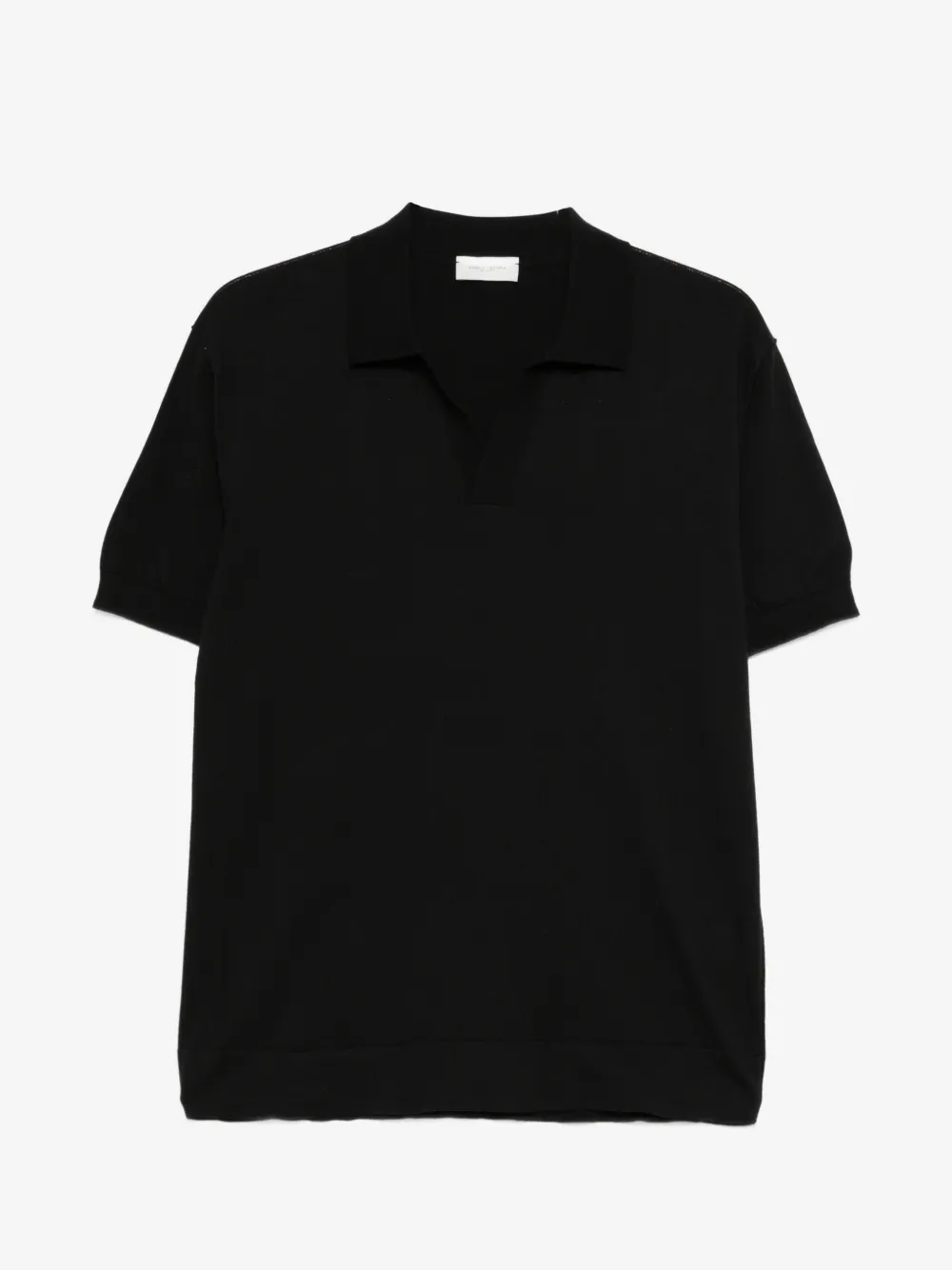 Paolo Pecora open collar T-shirt | Black | Image 1