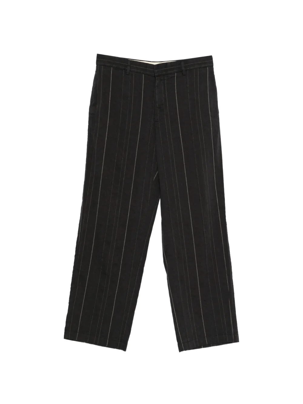 Barena 条纹直筒长裤 | 黑色 | Image 1