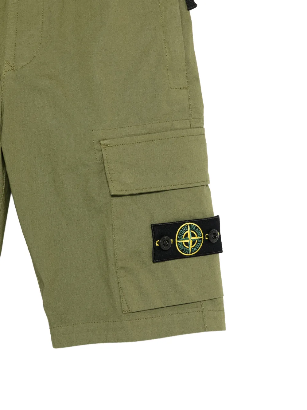 Stone Island Junior Shorts met logopatch Groen