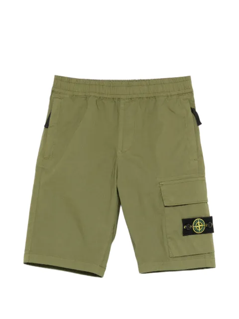 Stone Island Junior logo-patch shorts