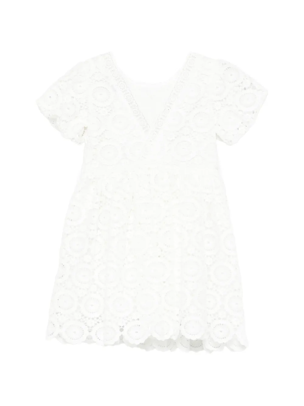 TWINSET Kids Jurk met ronde hals Wit