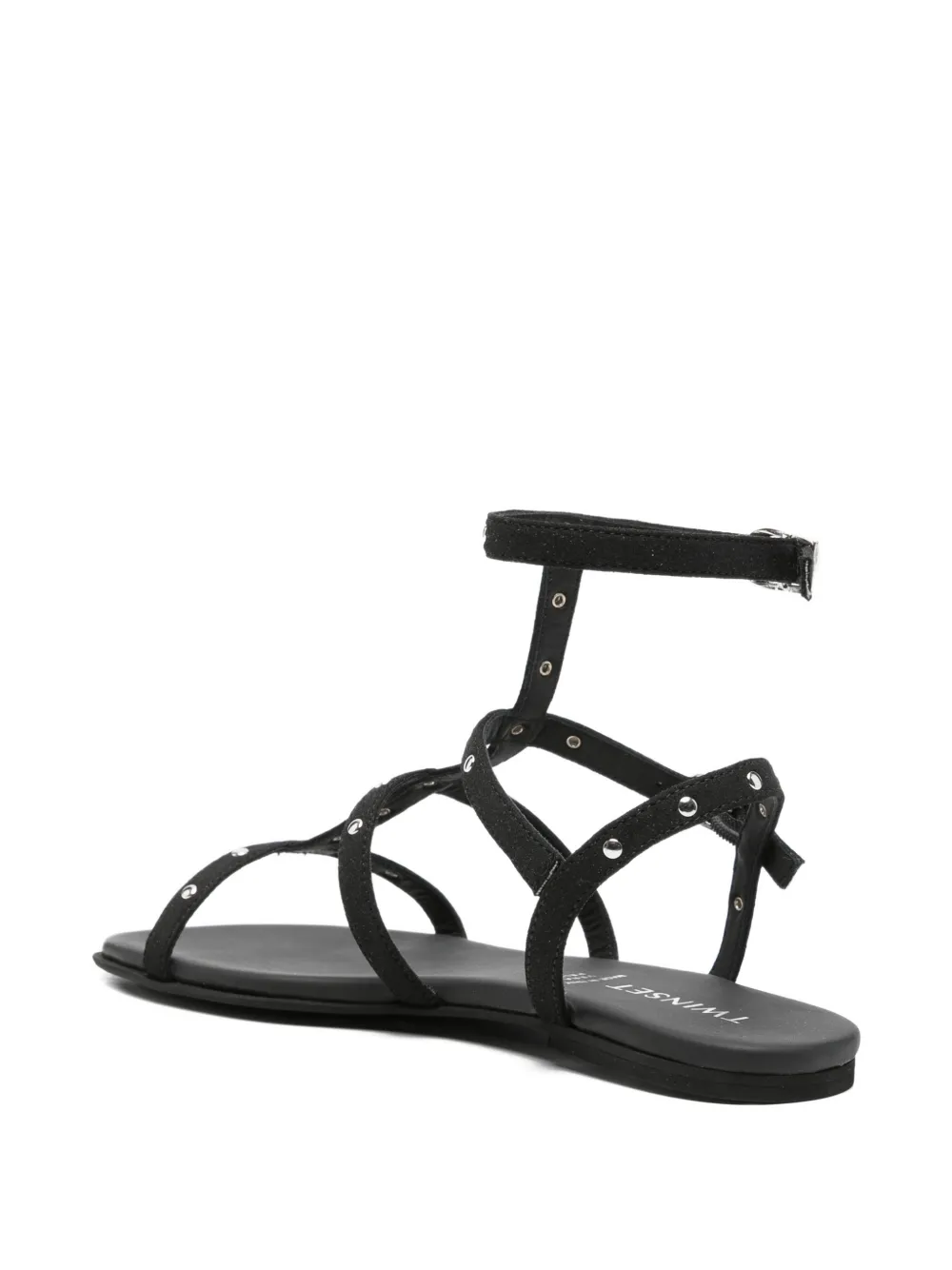 TWINSET Kids Sandalen met bandjes met studs Zwart