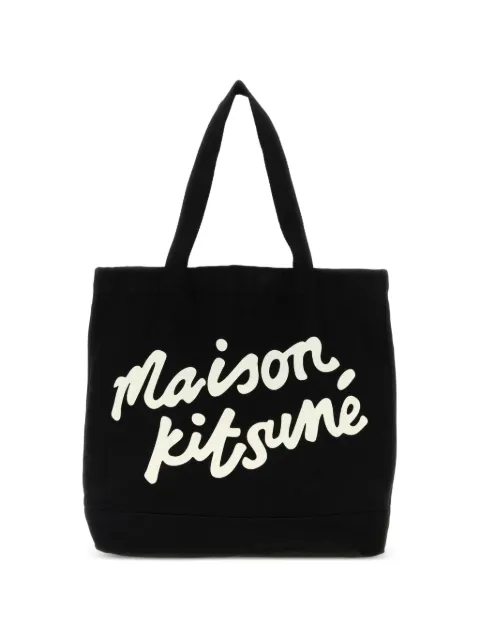 Maison Kitsuné logo-lettering tote bag