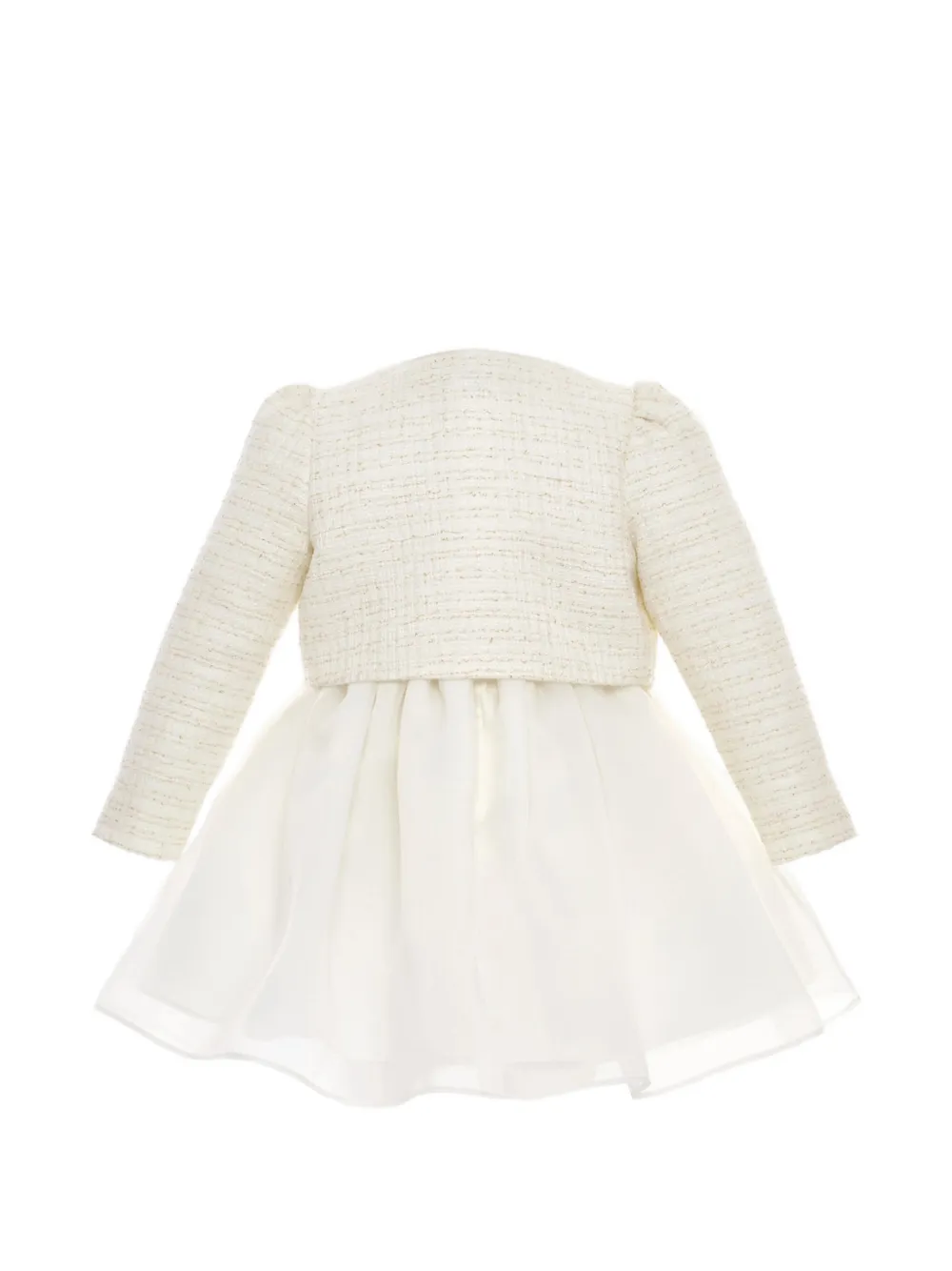Dress & Fleur Jurk en jack verfraaid met strik Wit