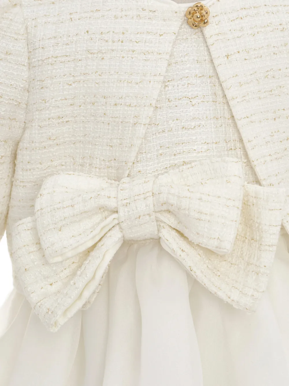 Dress & Fleur Jurk en jack verfraaid met strik Wit