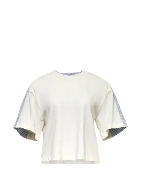 RE CODE twisted striped-back T-shirt