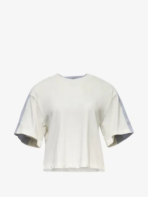 RE CODE twisted striped-back T-shirt