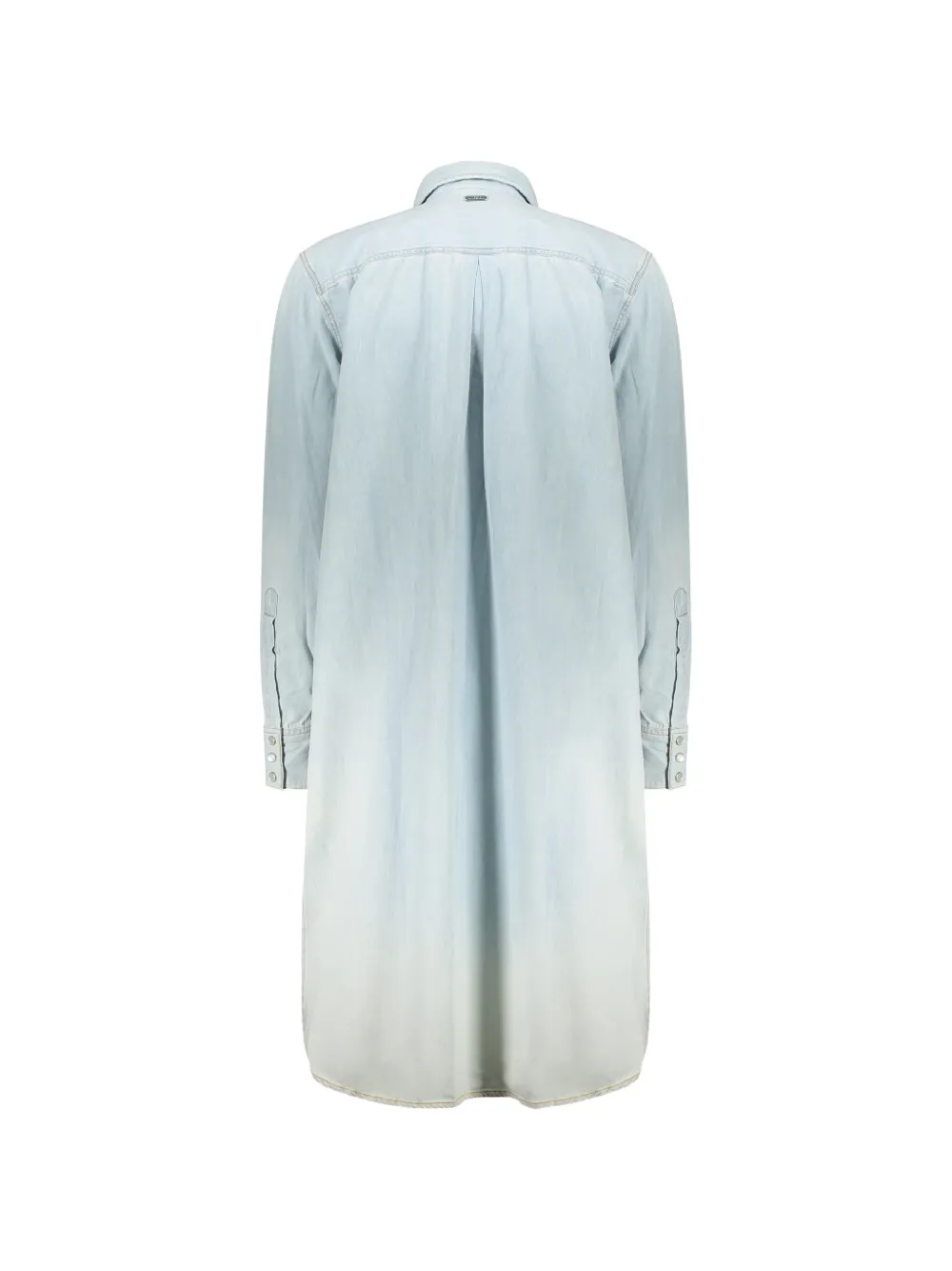  Diesel Buttoned Long-sleeve Denim Mini Dress - Blue 