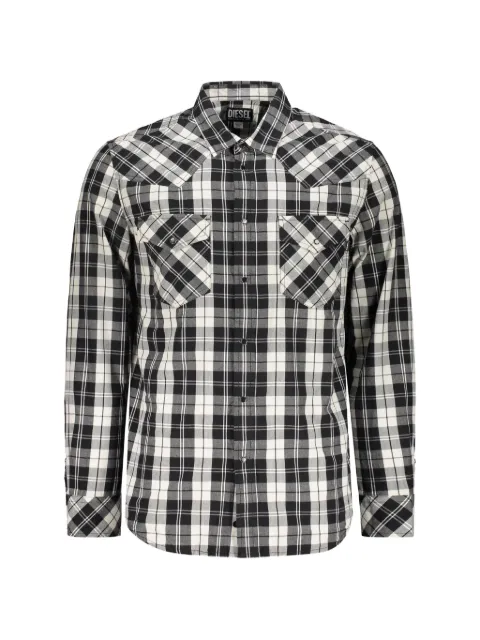 Diesel checked patch-pockets shirt