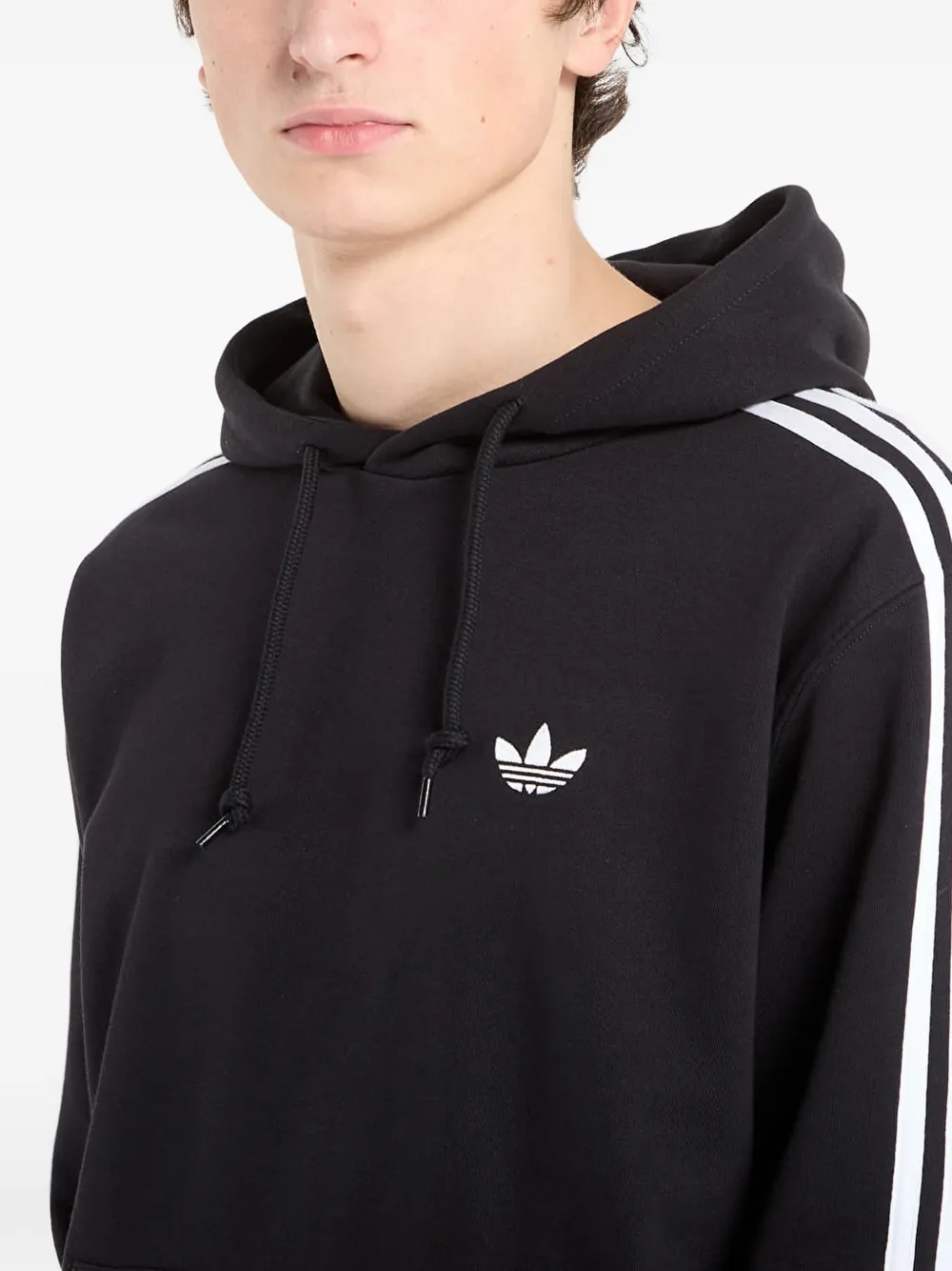 adidas Hoodie met geborduurd logo Zwart