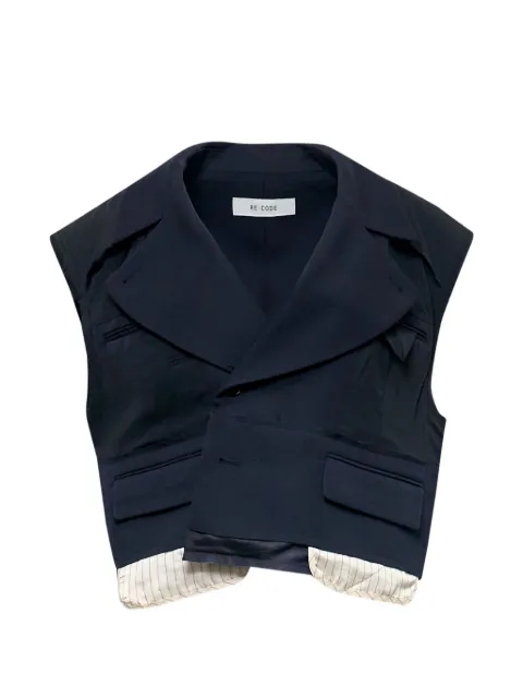 RE CODE layered cropped vest