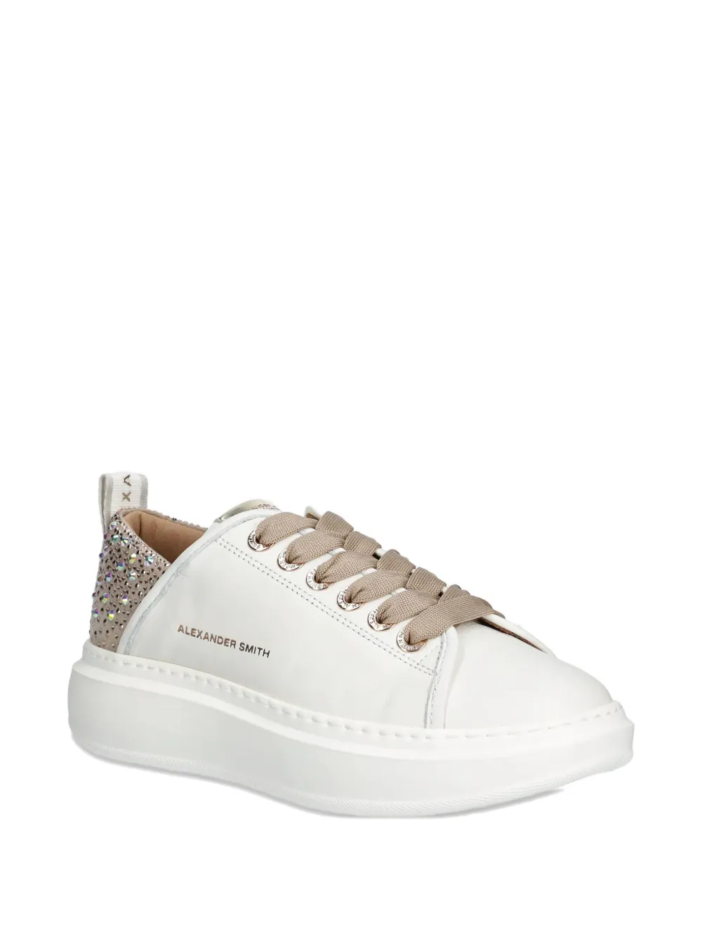 Alexander Smith Wembley verfraaide low-top sneakers Wit