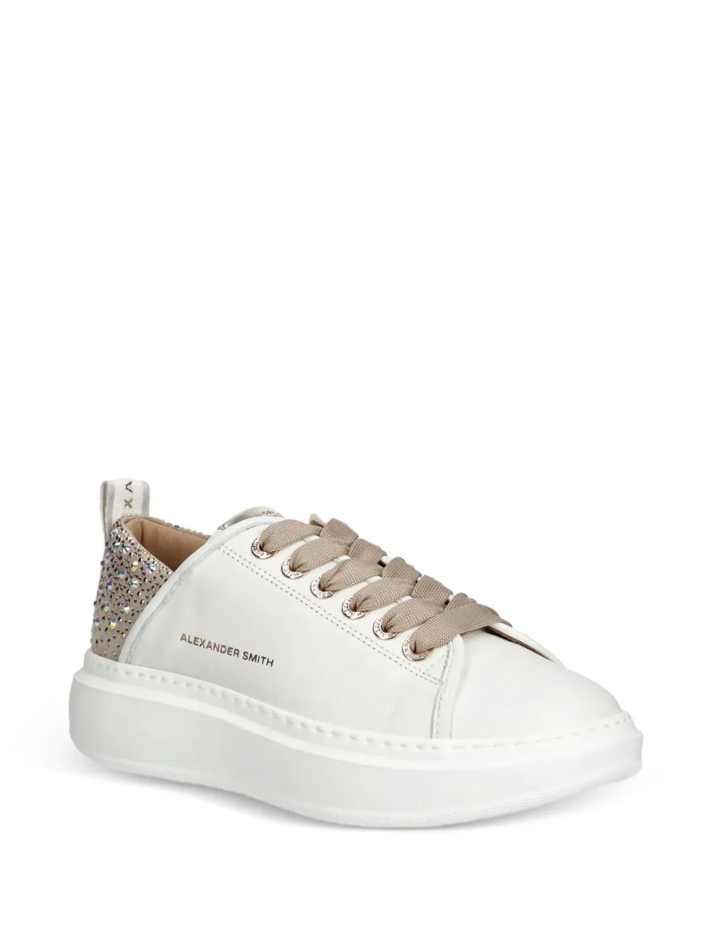 Alexander Smith Wembley Embellished Low-top Sneakers - White 