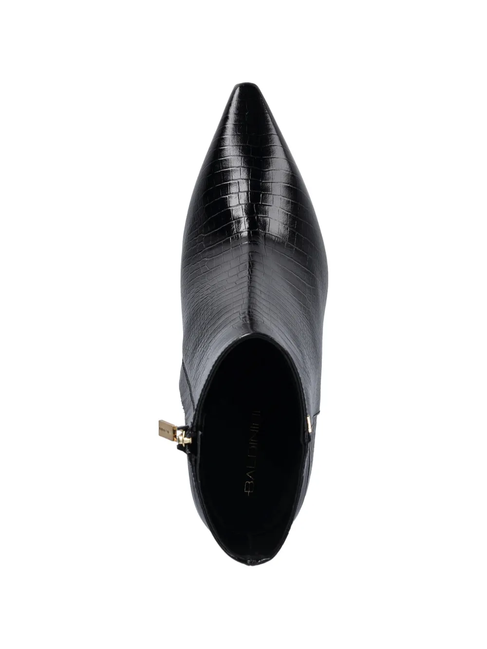Baldinini Laarzen met krokodillen-reliëf en puntige neus Zwart