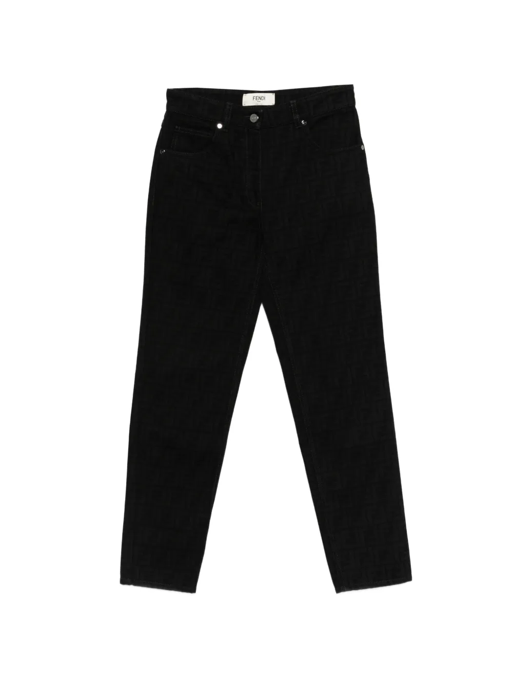Fendi Pre-Owned FF button-fastening jeans - Nero