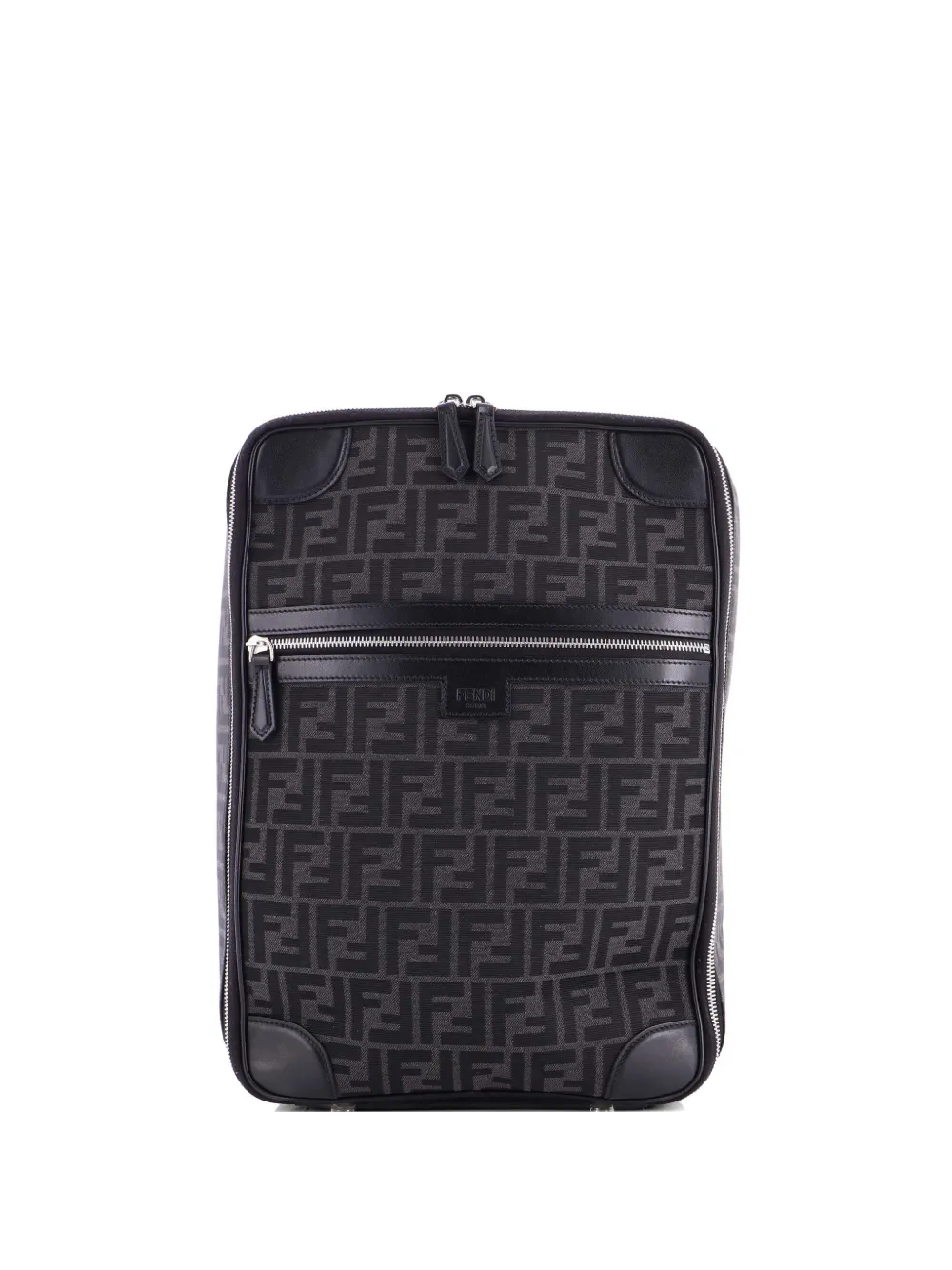 Fendi Pre-Owned FF Travel Zucca Canvas and Leather Medium backpack - Nero